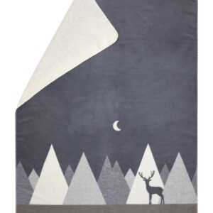 Plaid met hert en bergen David Fussenegger