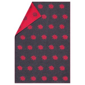 Edelweiss plaid grijs en rood van David Fussenegger uit Oostenrijk