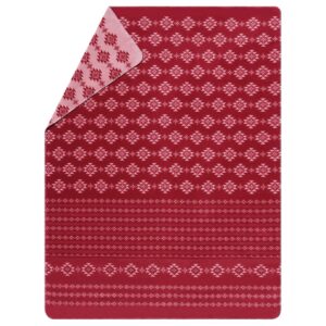 folklore plaid rood david fussenegger met noors patroon