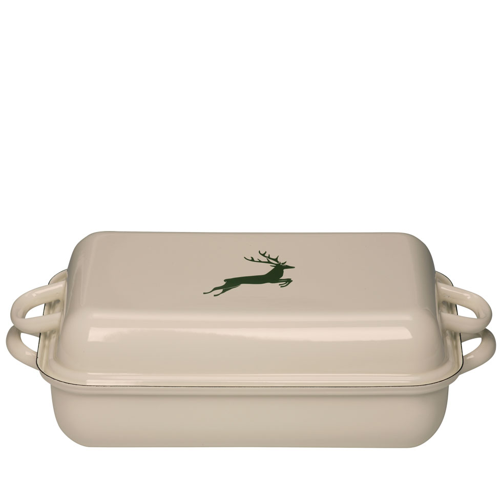 Riess - Braadpan met deksel - Hert groen - 37 x 26 cm