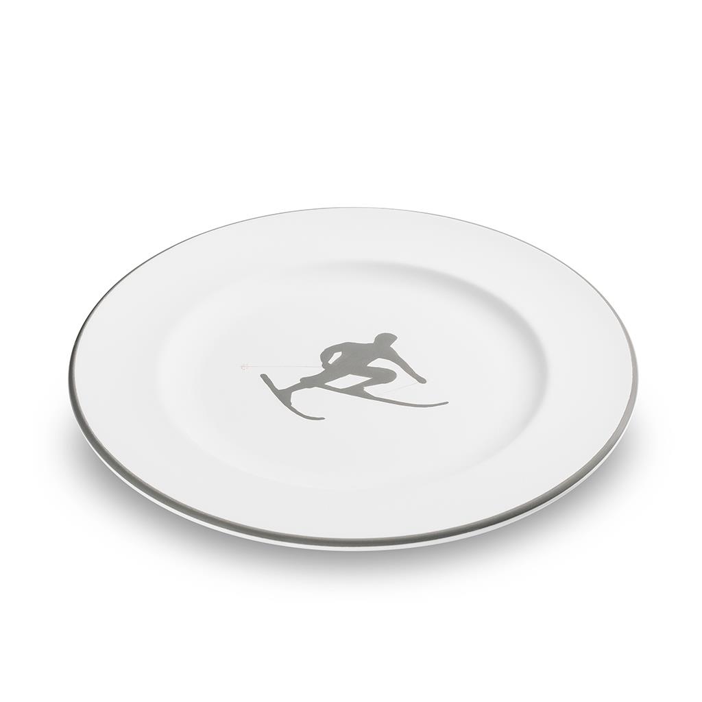Dessertbord - Toni der Skifahrer grijs - 22 cm