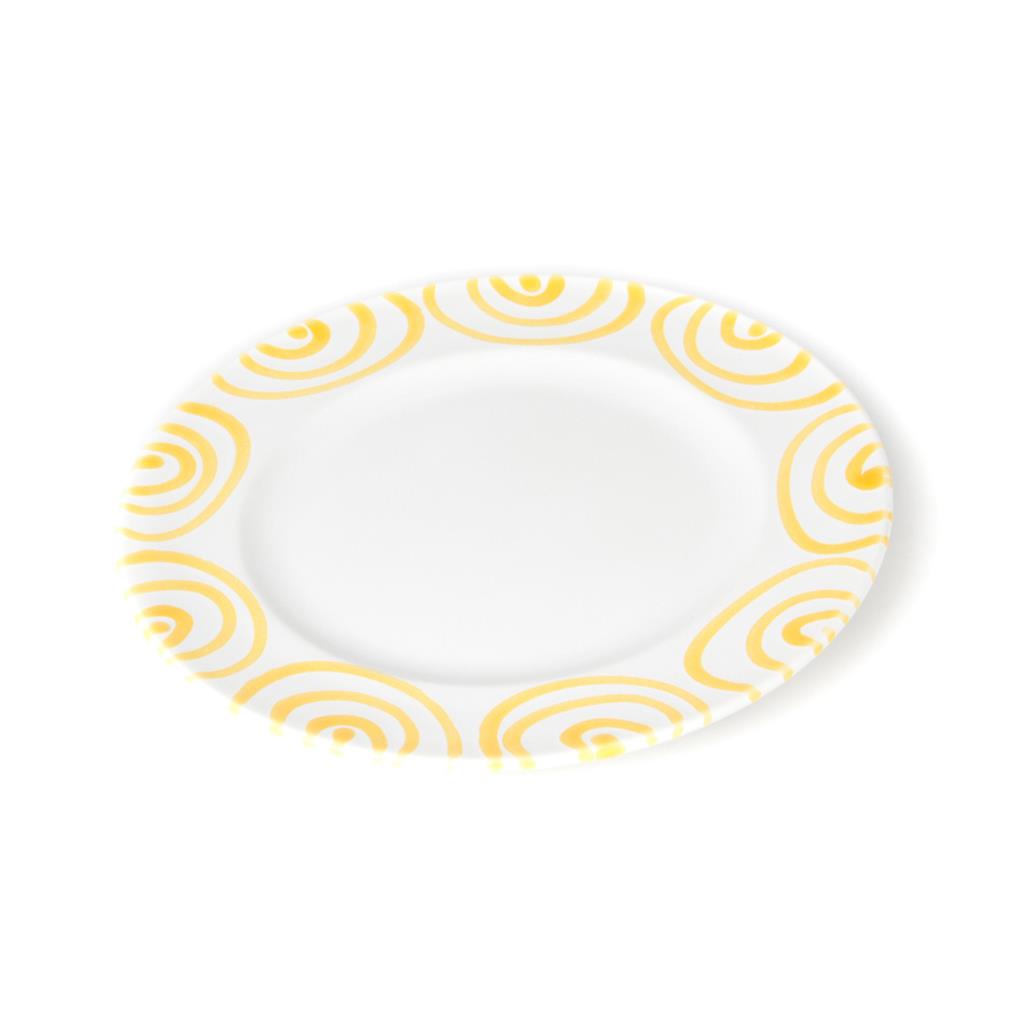 Dessertbord - Gevlamd geel - 22 cm