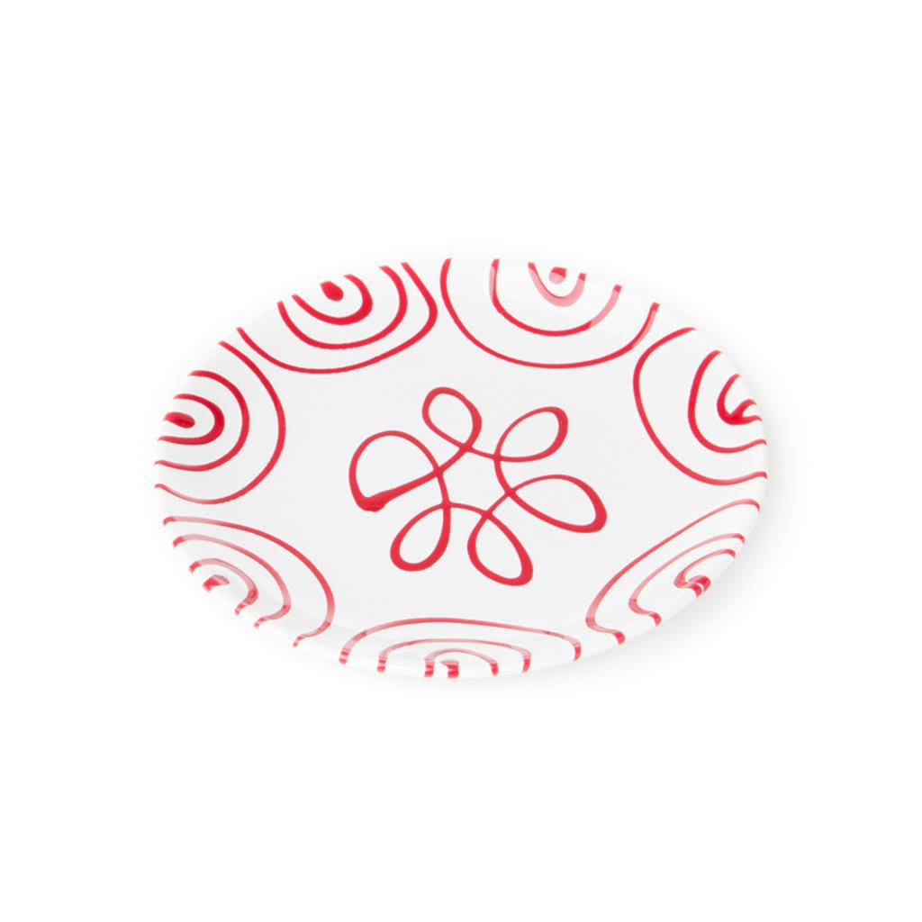 Dessertbord - Gevlamd rood - 20 cm