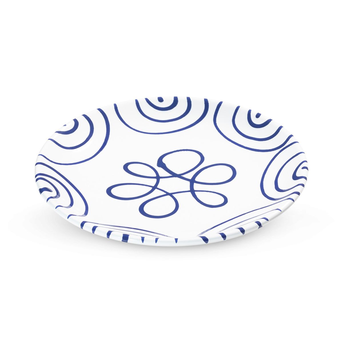 Dessertbord - Gevlamd donkerblauw - 20 cm
