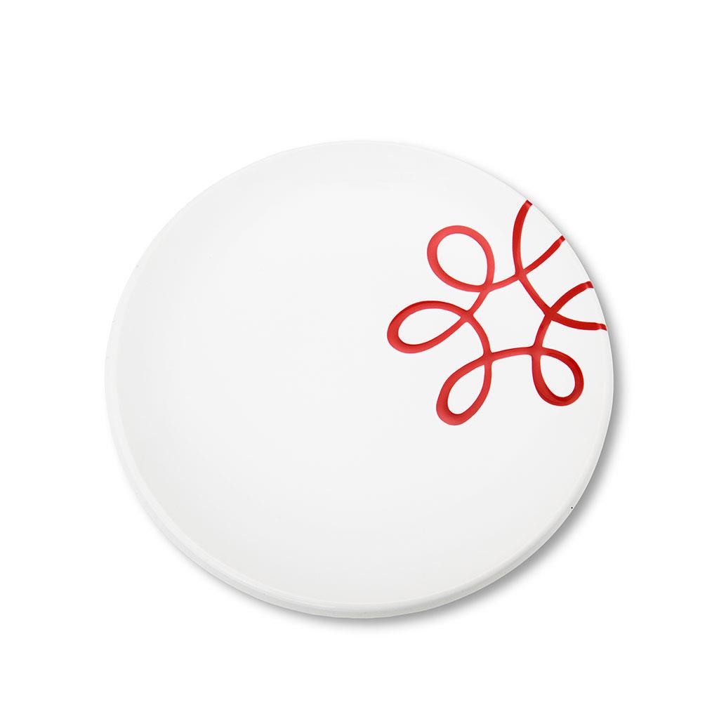 Dessertbord - Puur gevlamd rood - 20 cm