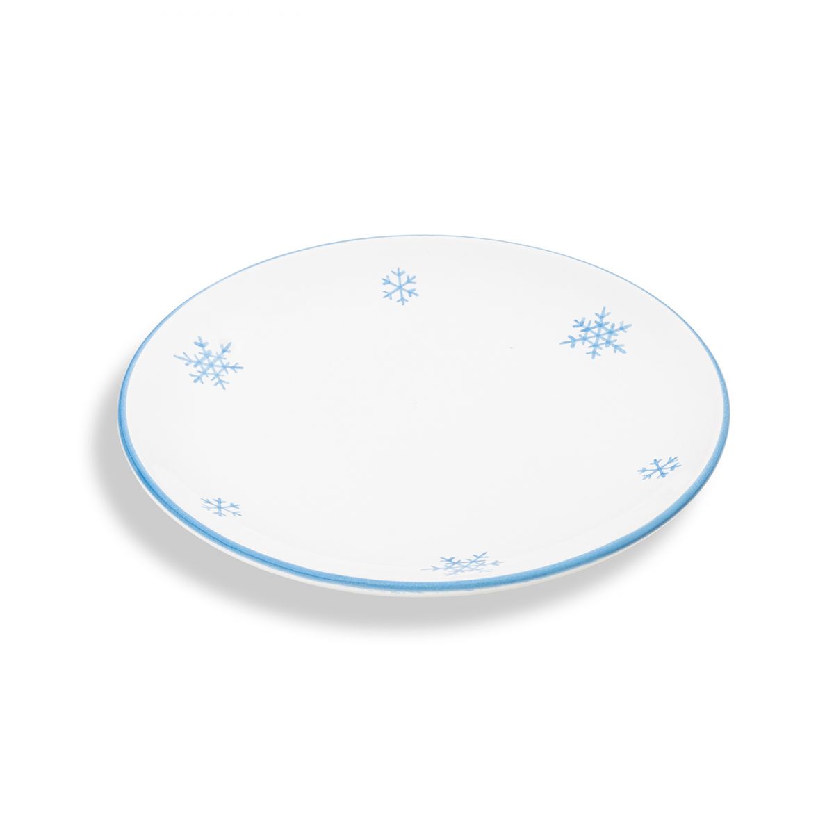 Dessertbord - Sneeuwkristal blauw - 20 cm
