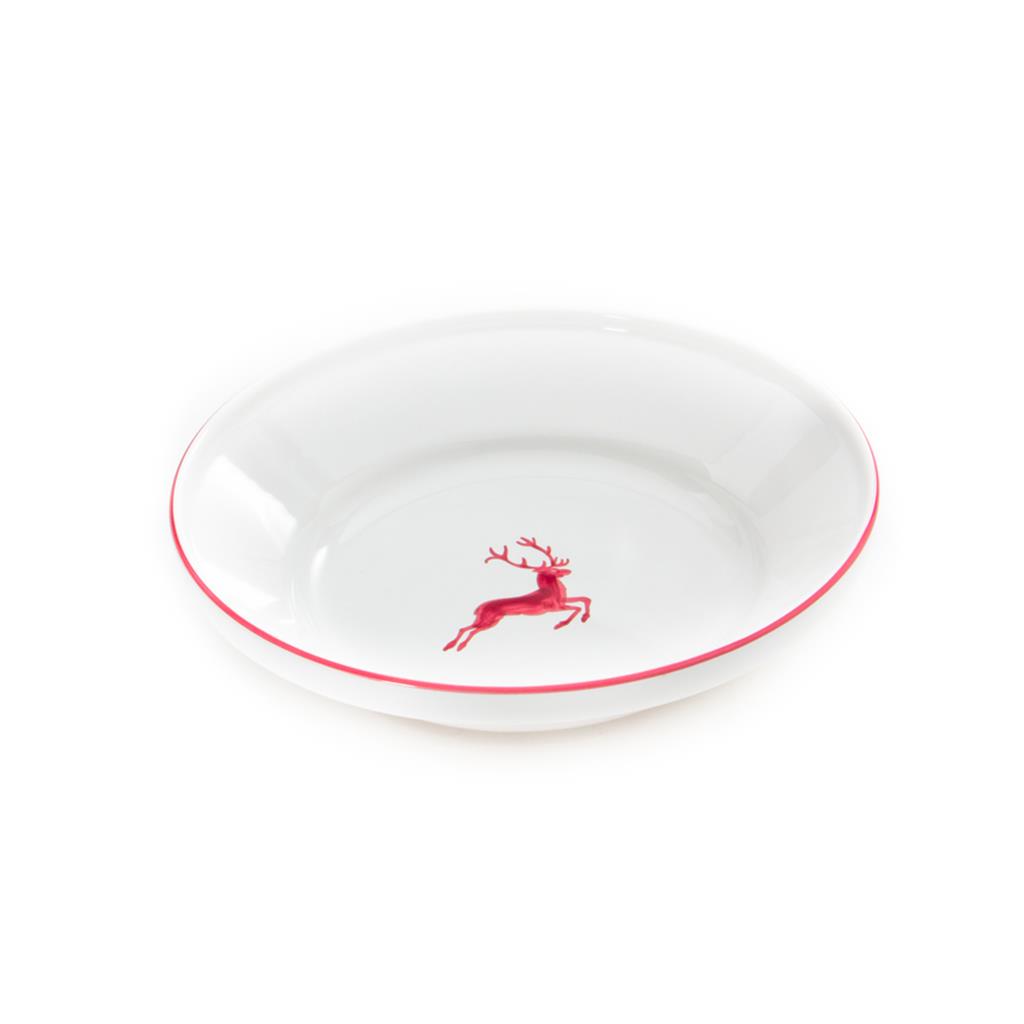 Diepe schaal - Hert bordeauxrood - 28 cm