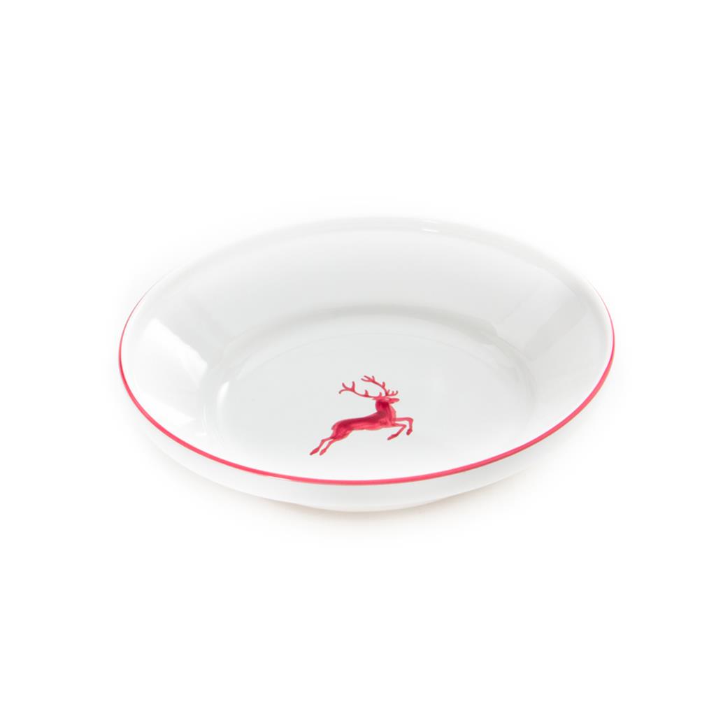 Diepe schaal - Hert bordeauxrood - 32 cm