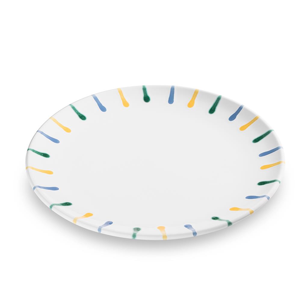 Dinerbord - Gevlamd Bont - 25 cm