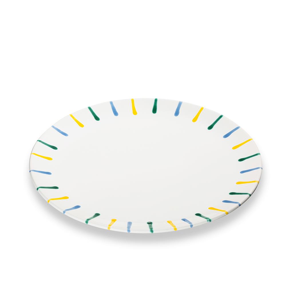 Dinerbord - Gevlamd Bont - 28 cm