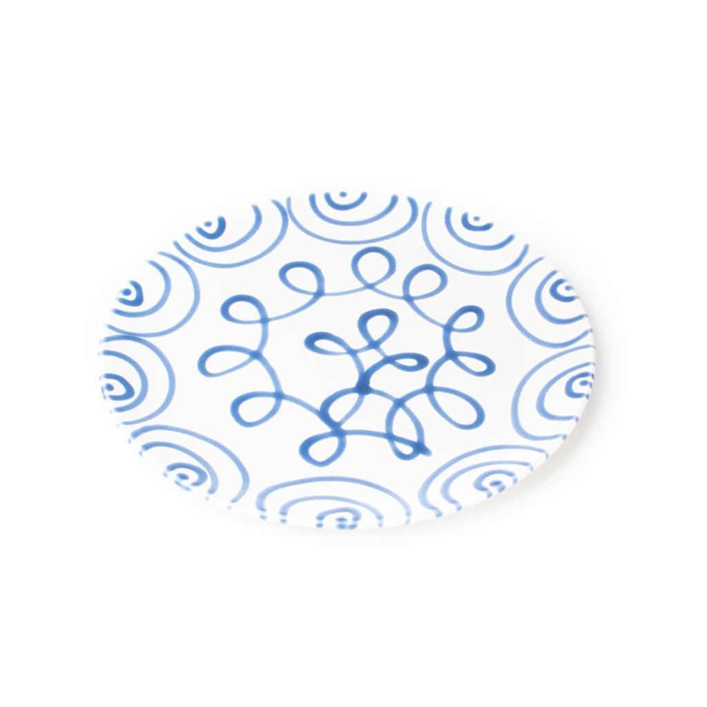 Dinerbord - Gevlamd blauw - 25 cm