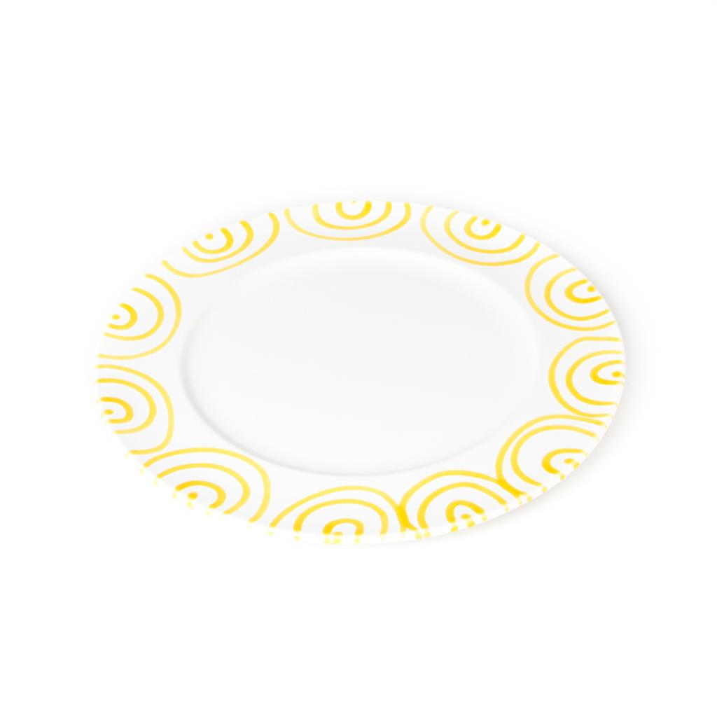Dinerbord - Gevlamd geel - 27 cm