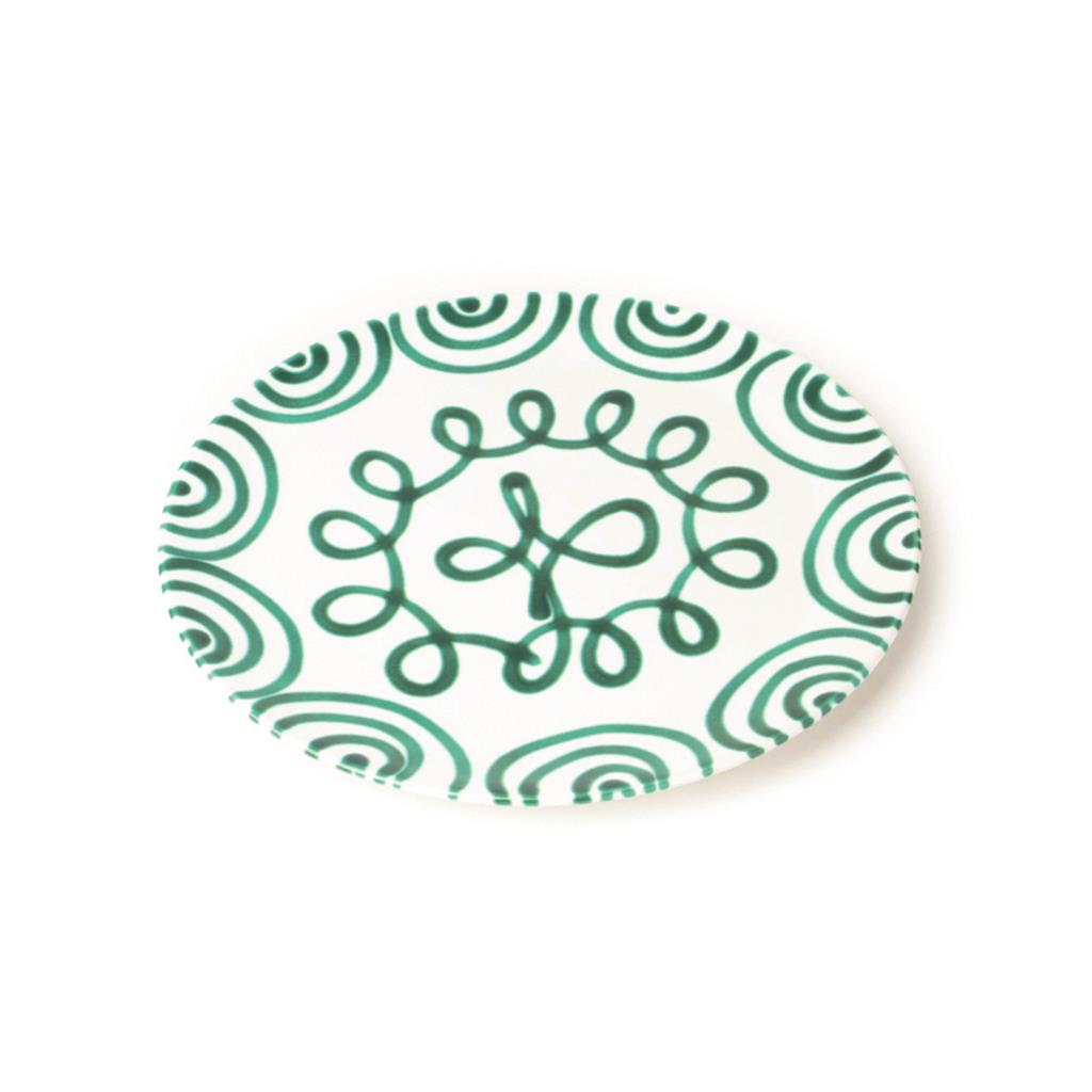 Dinerbord - Gevlamd groen - 25 cm