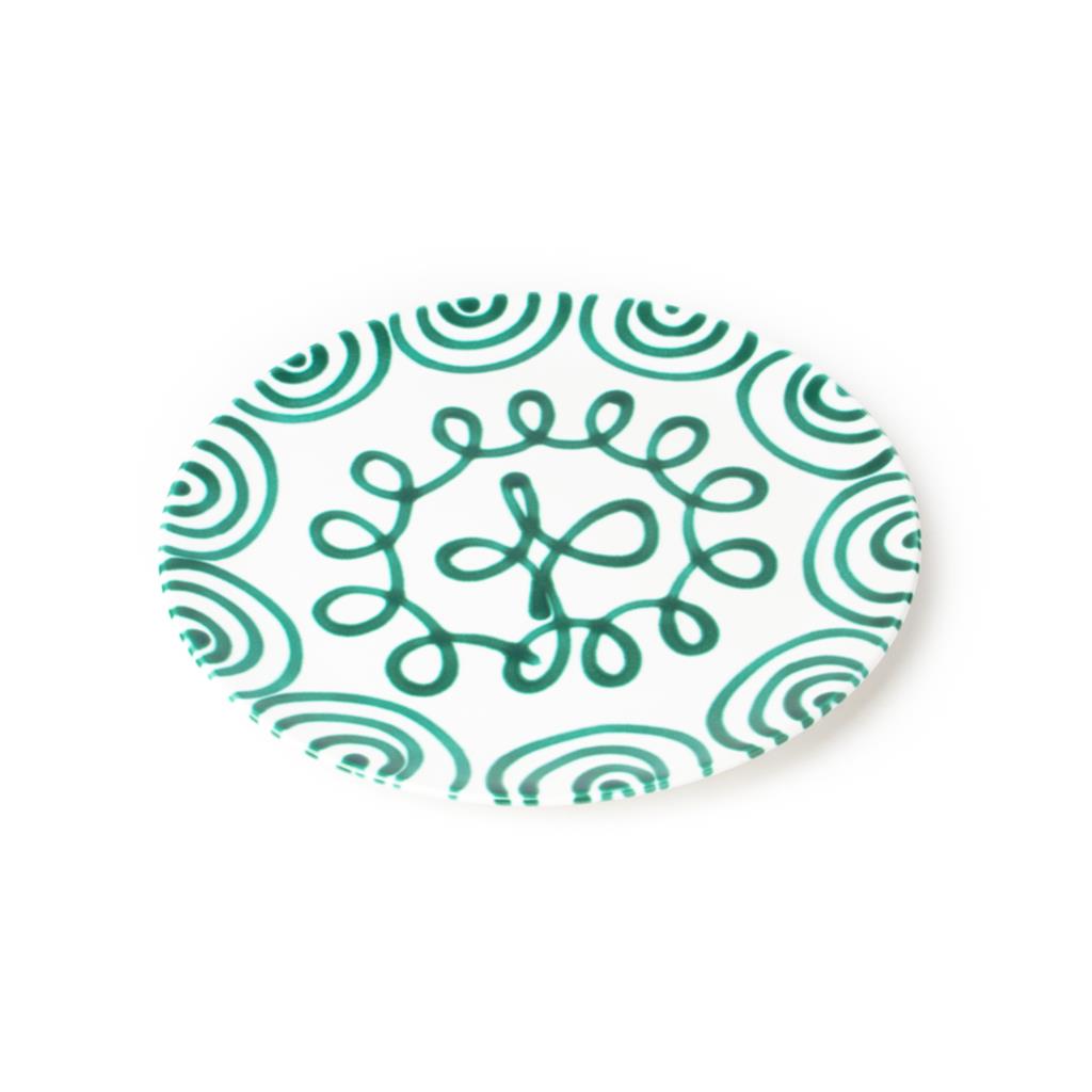 Dinerbord - Gevlamd groen - 28 cm