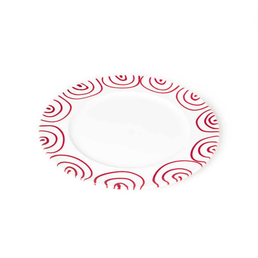 Dinerbord - Gevlamd rood - 27 cm