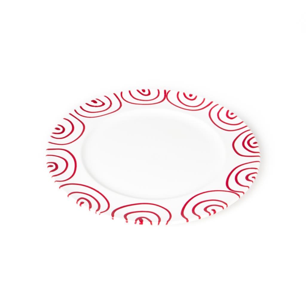 Dinerbord - Gevlamd rood - 29 cm
