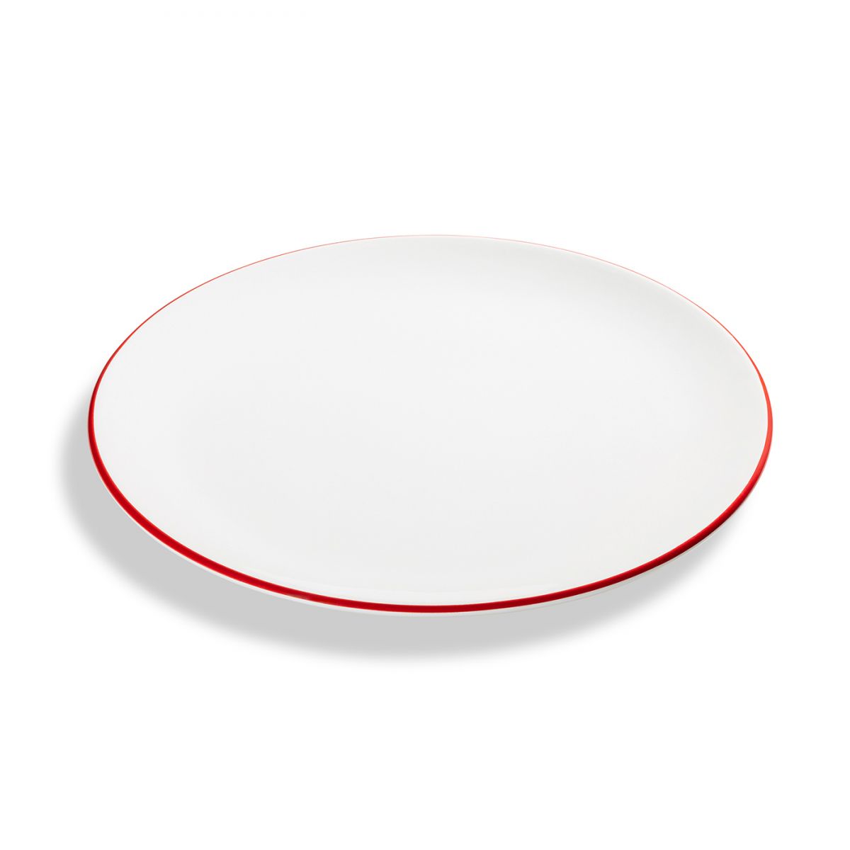 Dinerbord - Rand robijnrood - 25 cm