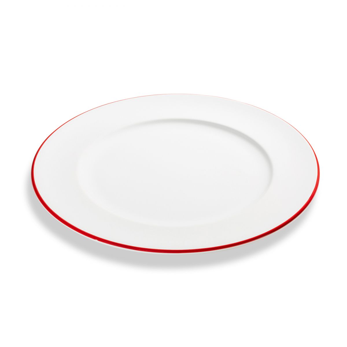 Dinerbord - Rand robijnrood - 29 cm