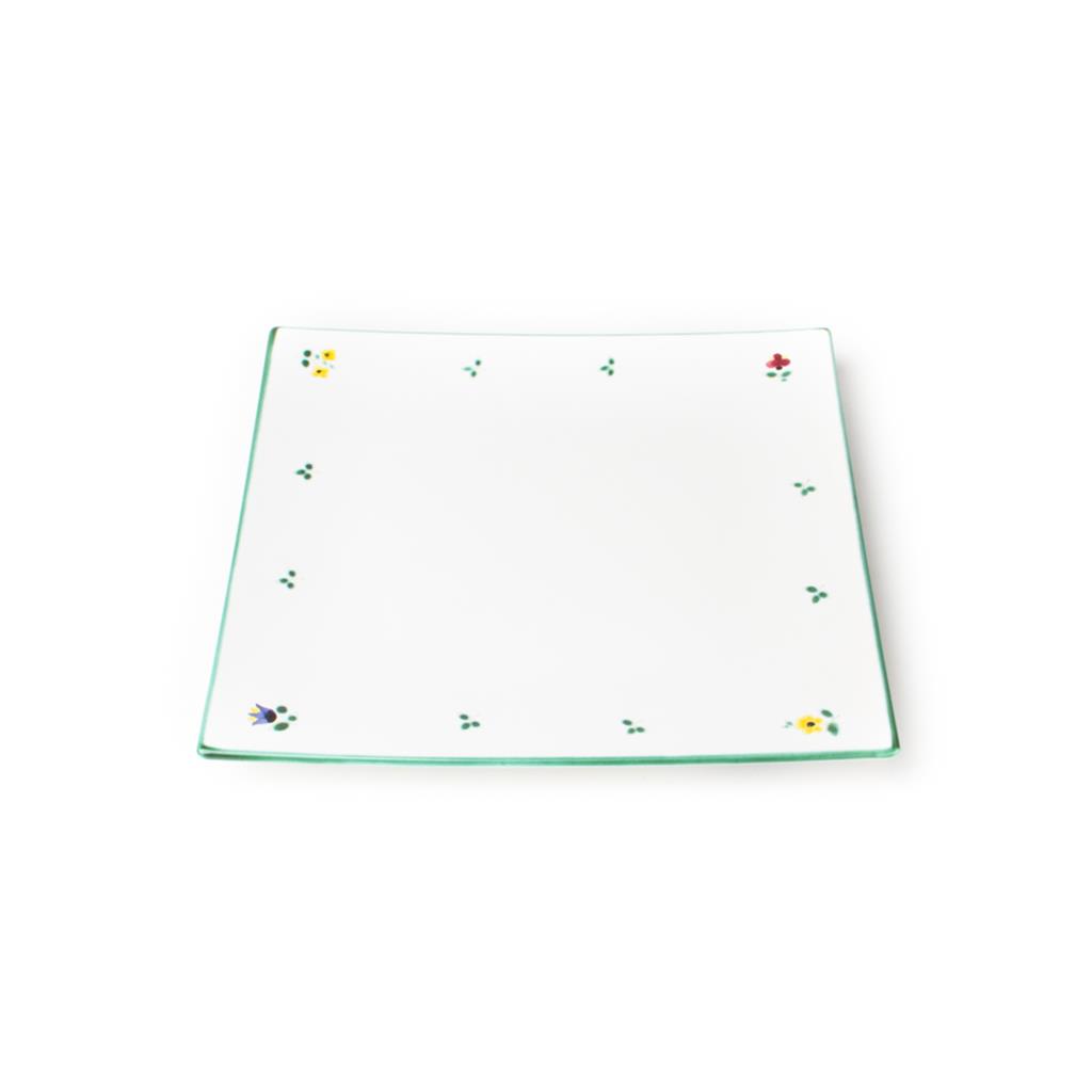 Dinerbord vierkant - Alpenbloemen - 26 x 26 cm