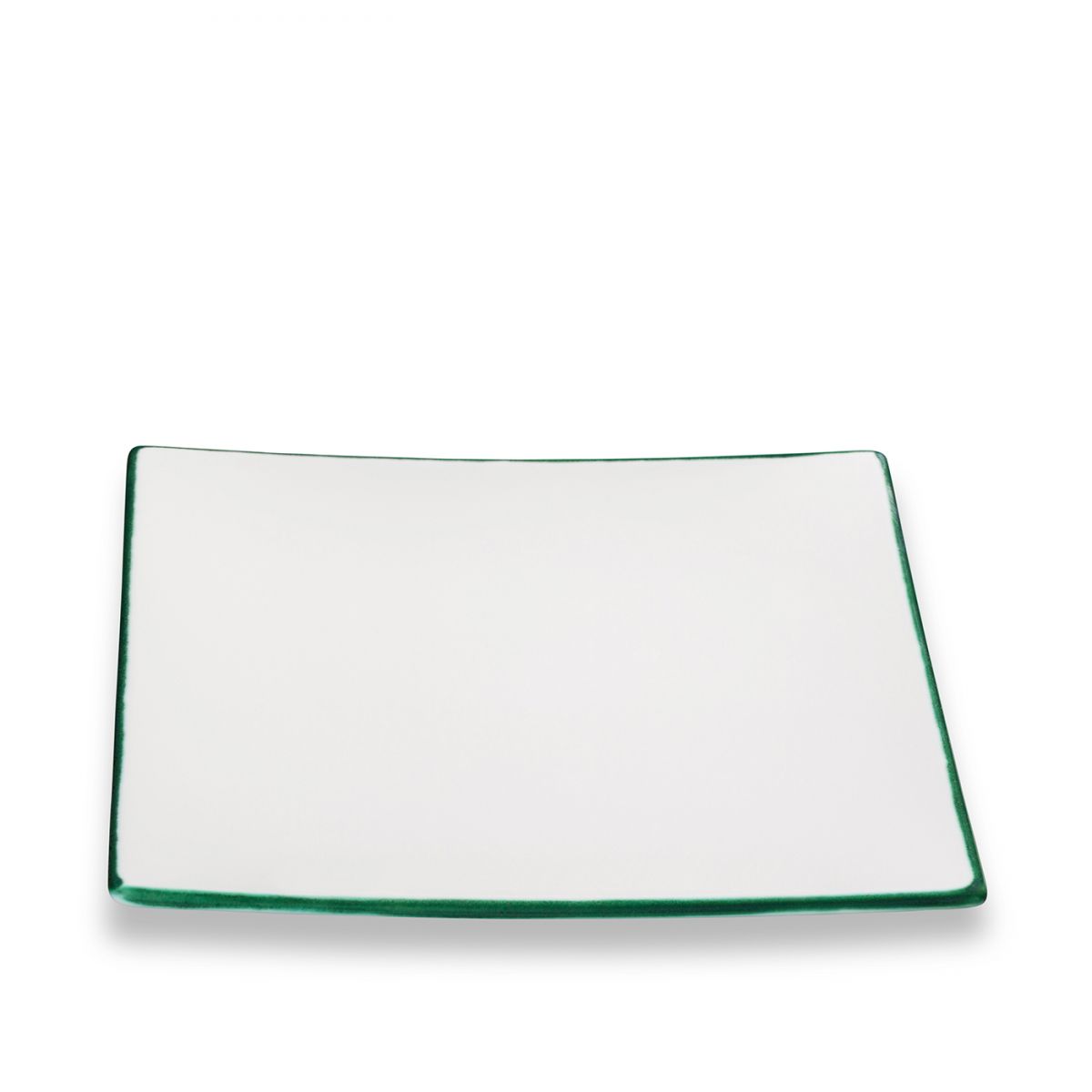 Dinerbord vierkant - Rand groen - 26 x 26 cm