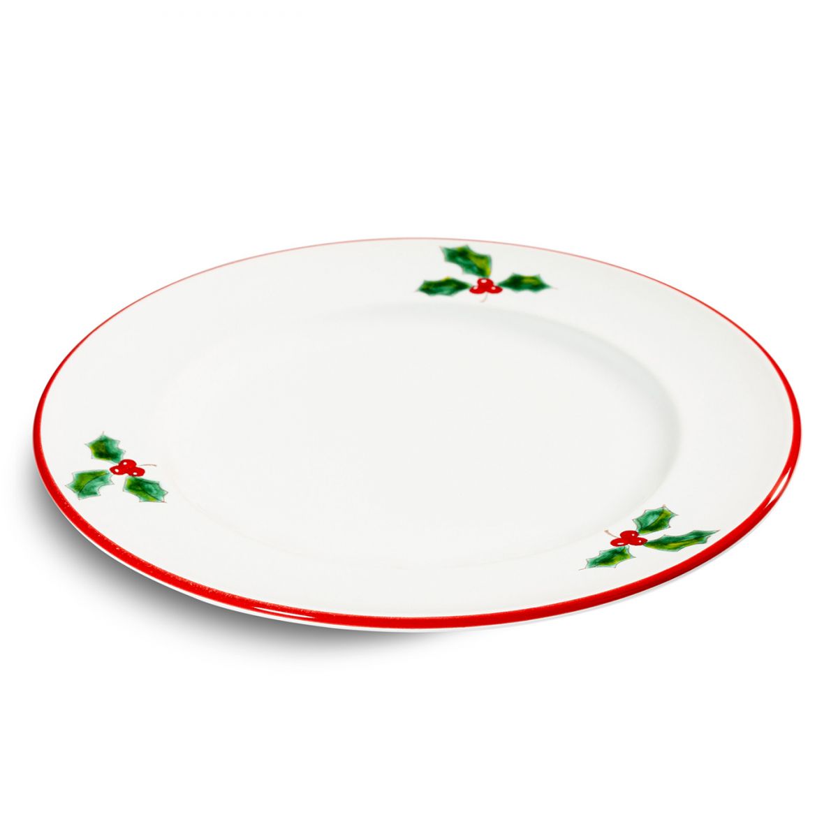 Dinerbord - Winterbers robijnrood - 27 cm