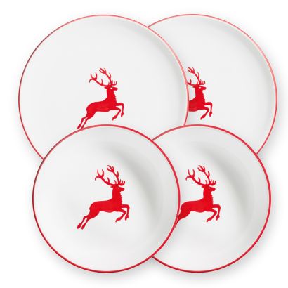 Dinerset voor twee - Hert robijnrood