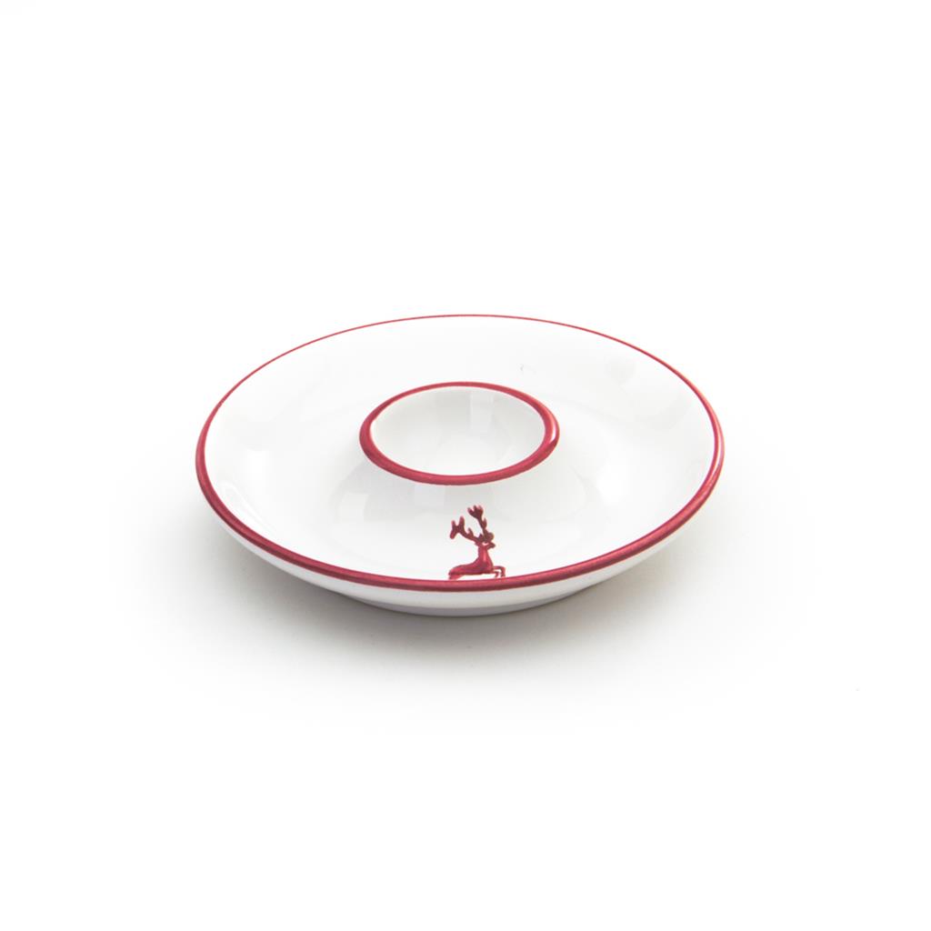 Eierdop - Hert bordeauxrood - 12 cm