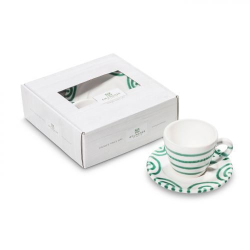 Espressoset - Gevlamd groen