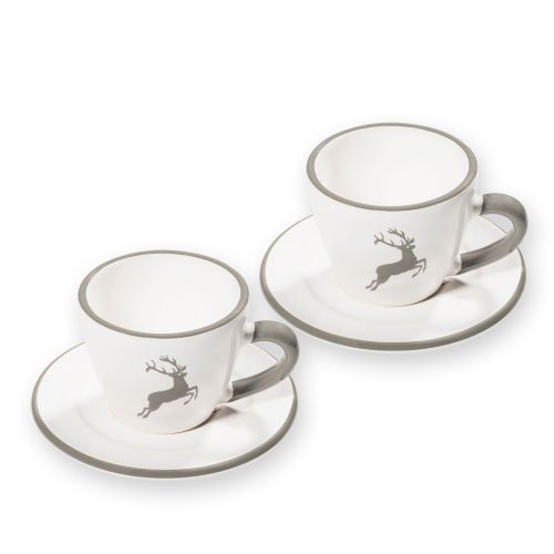 Espressoset voor twee - Hert grijs