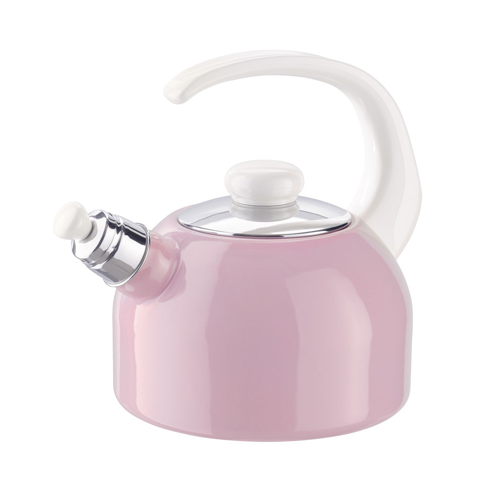Riess emaille fluitketel - roze