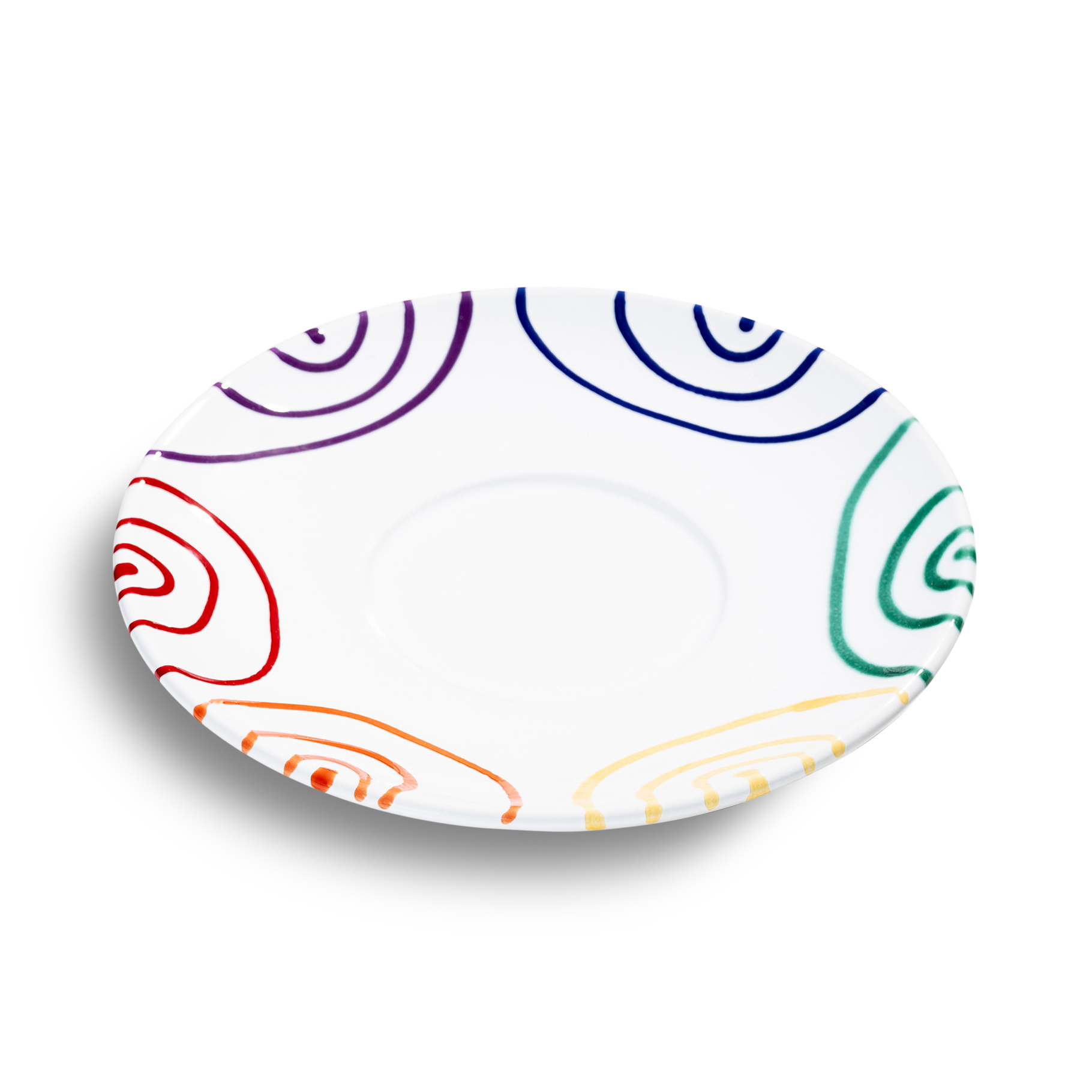 Schoteltje voor theebeker Maxima - Regenboog - 18 cm
