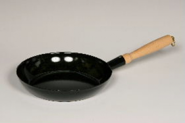 Riess - Koekenpan - houten steel - zwart - 26 cm