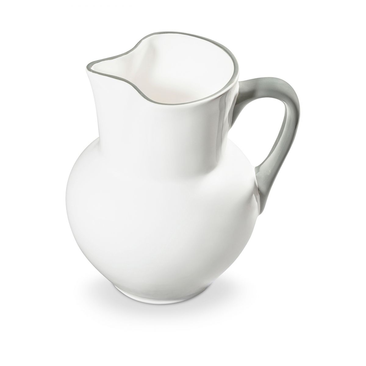 Waterkan bol - Rand grijs - 1,0 ltr
