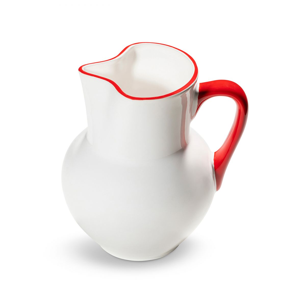 Waterkan bol - Rand robijnrood - 1,0 ltr