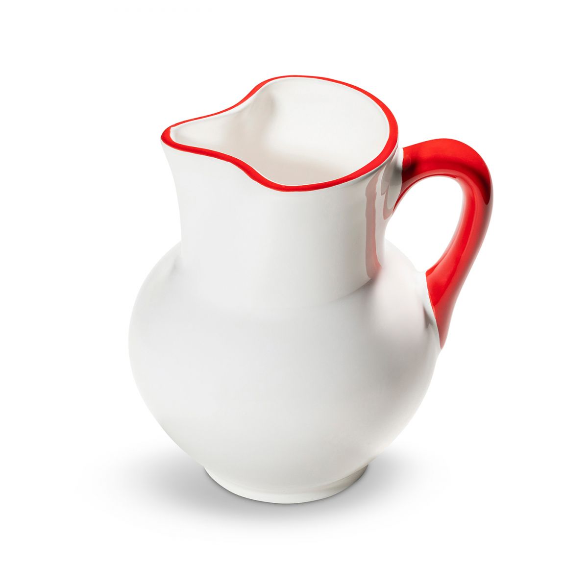 Waterkan bol - Rand robijnrood - 1,5 ltr