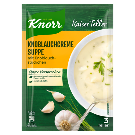 Knorr knoblauchcreme soep uit Oostenrijk