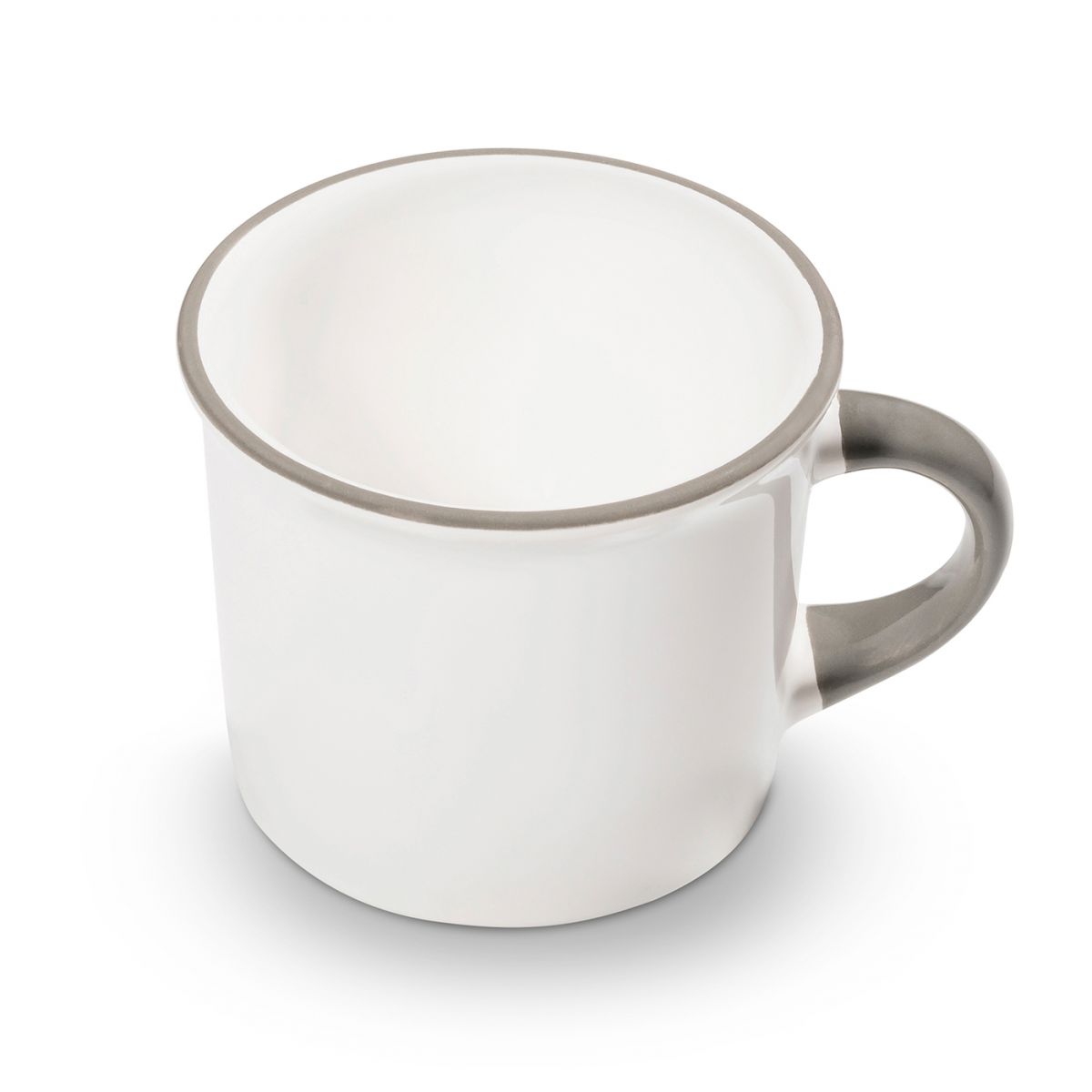 Koffiebeker - Rand grijs - 0,24 ltr