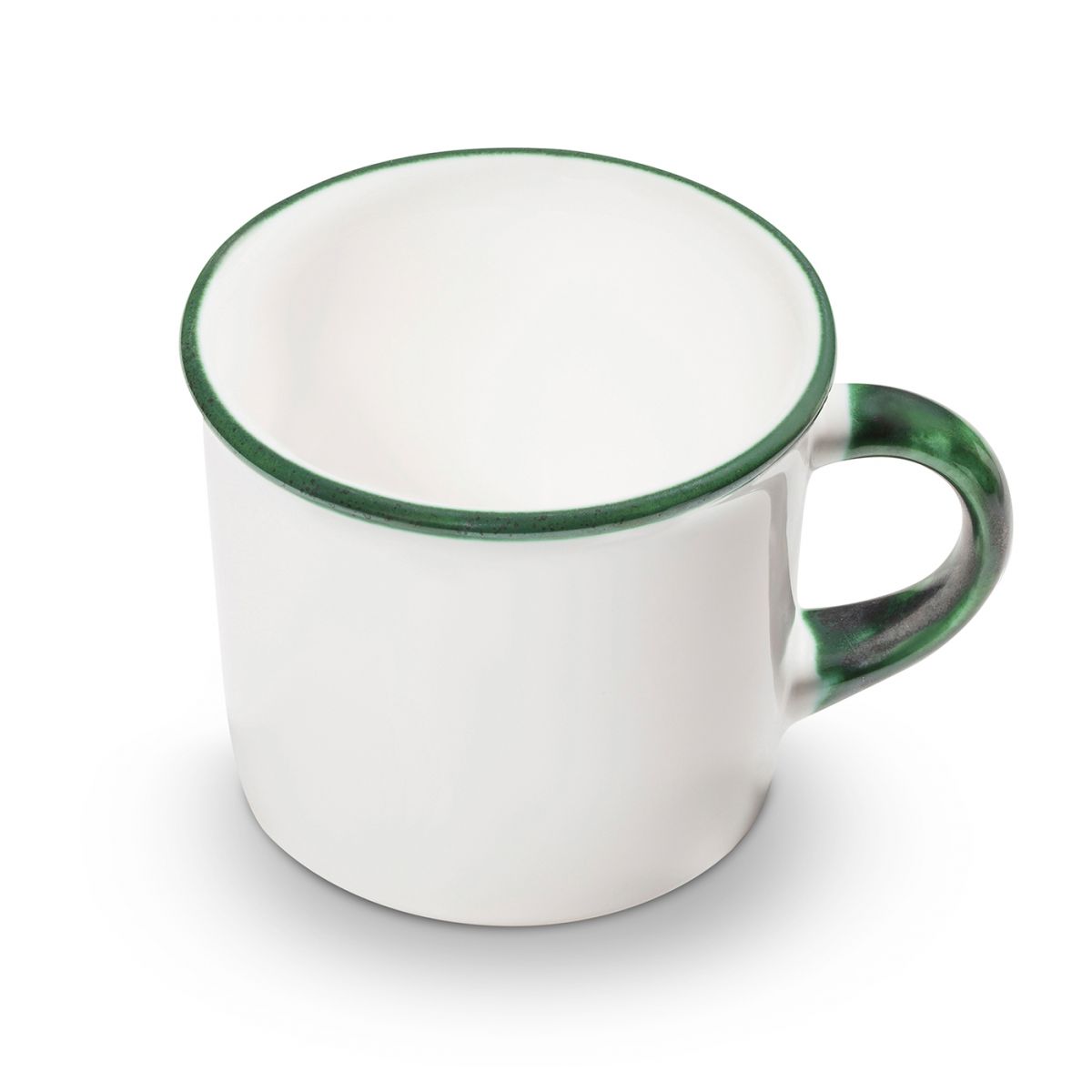 Koffiebeker - Rand groen - 0,24 ltr