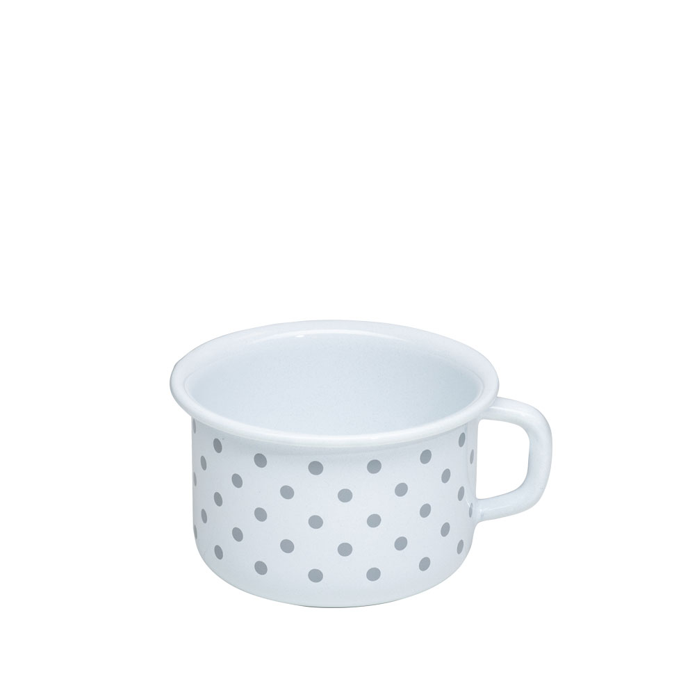 Riess - Koffiekop - stippen grijs - 10 cm - 0,4 ltr