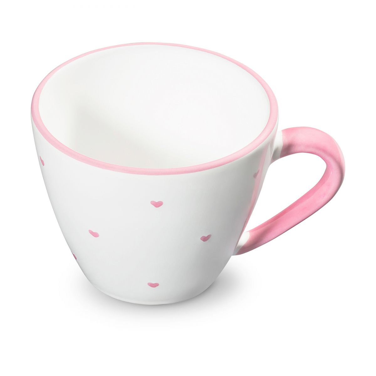 Koffiekopje - Hartjes roze - 0,2 ltr