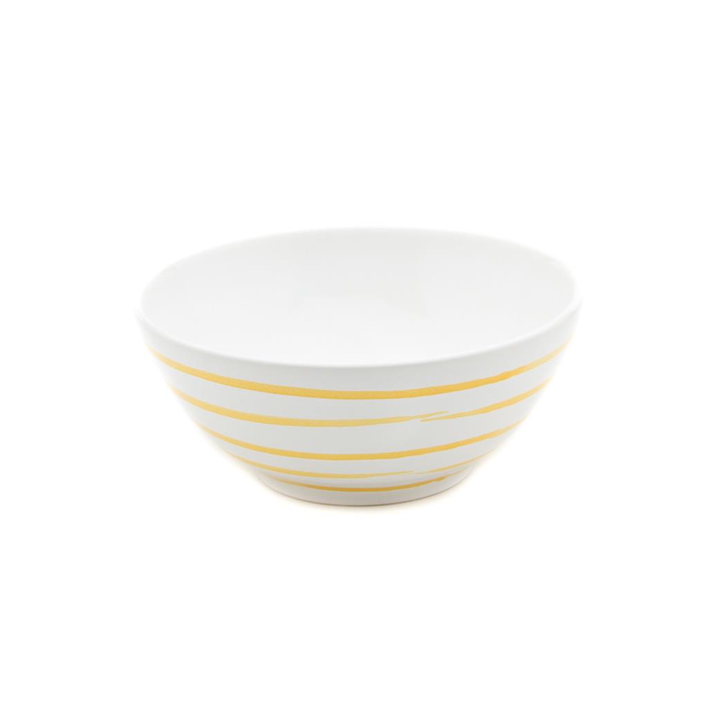 Kom - Gevlamd geel - 20 cm