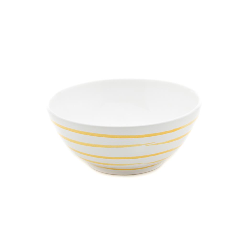 Kom - Gevlamd geel - 23 cm