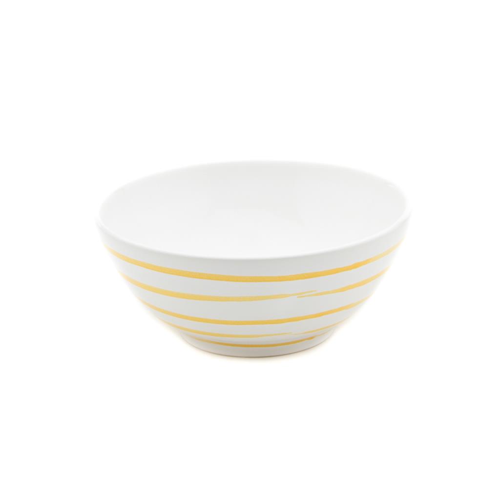 Kom - Gevlamd geel - 27 cm