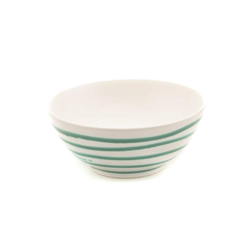 Kom - Gevlamd groen - 20 cm