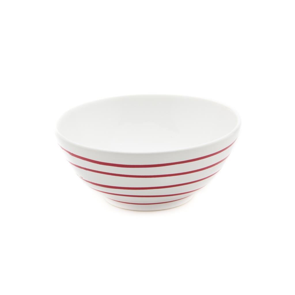 Kom - Gevlamd rood - 23 cm