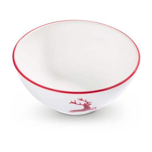 Kom - Hert bordeauxrood - 17 cm