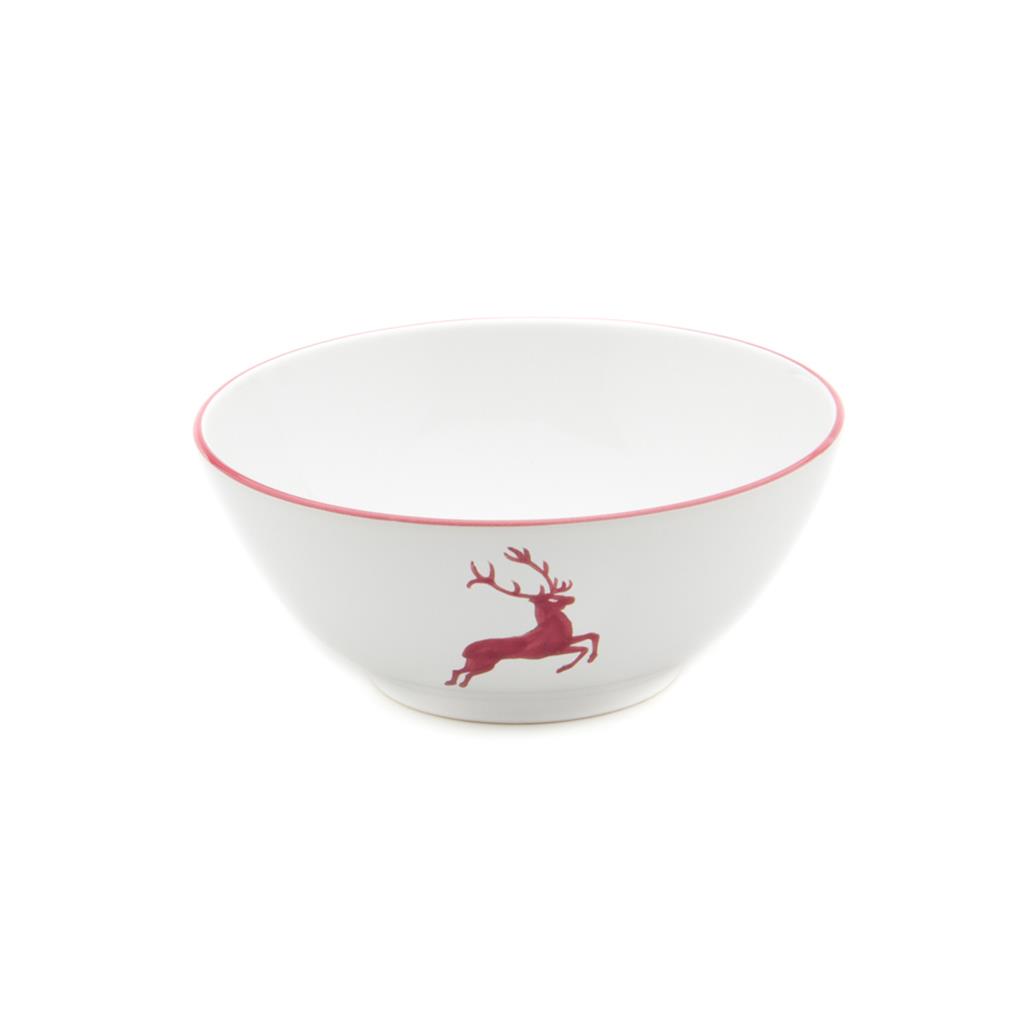 Kom - Hert bordeauxrood - 20 cm