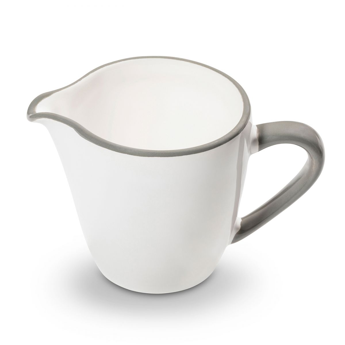Melkkannetje recht - Rand grijs - 0,2 ltr