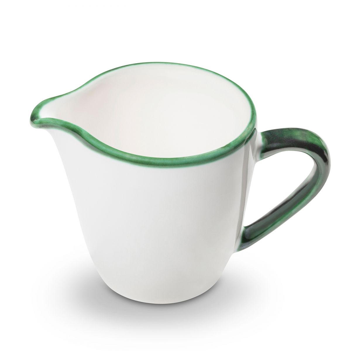Melkkannetje recht - Rand groen - 0,2 ltr