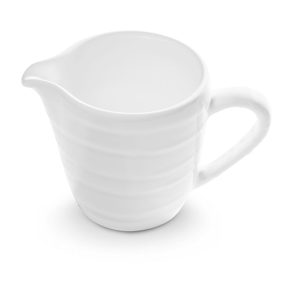 Melkkannetje recht - Gevlamd wit - 0,2 ltr